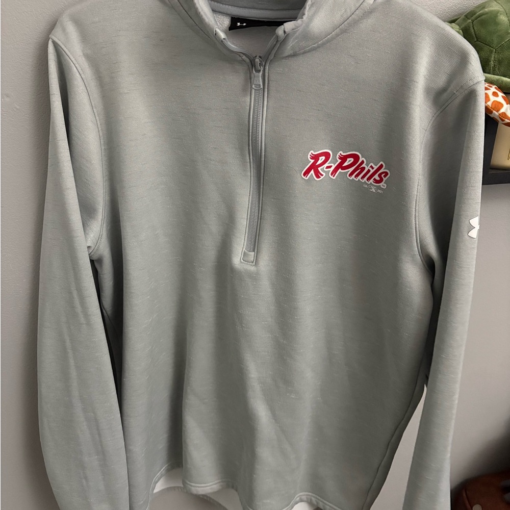 PHILLIES Reading Fightin Phils Under Armour Light Gray Pullover